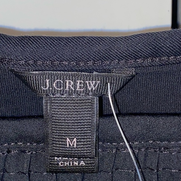 J Crew Black French Pleated Tiered Women's Top new w/ tags - Picture 7 of 10